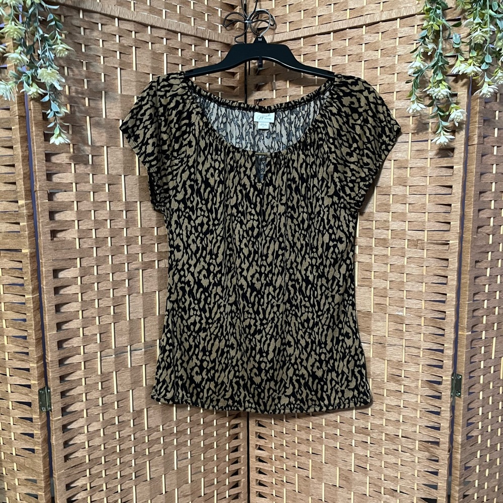 Jaclyn Smith Animal Print Top